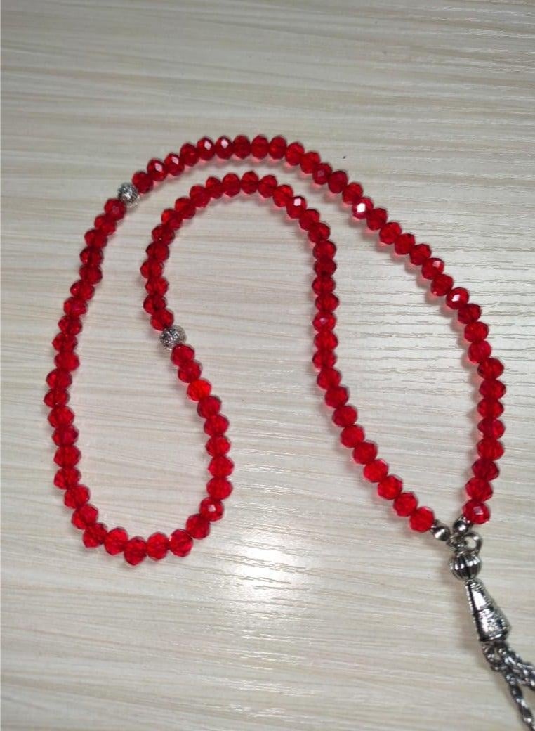EvancyStore Handmade Crystal Rosary Red - Image 2
